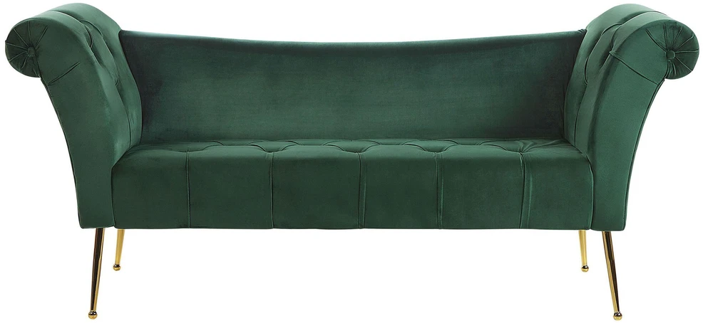 Sofa Beliani NANTILLY gultas iš veliūro, tamsiai žalios spalvos