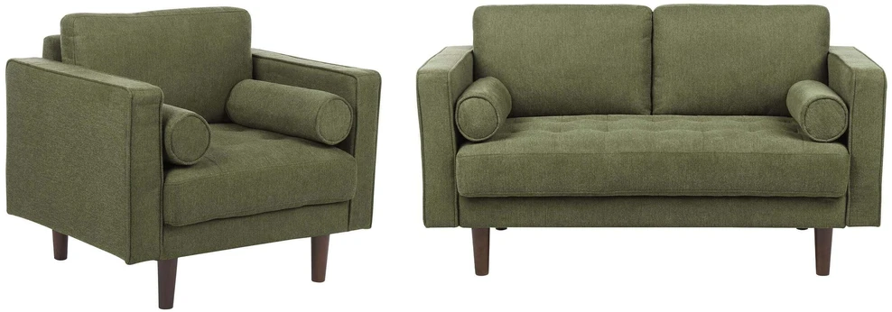 Sofa Beliani NURMO 3 vietų poilsio komplektas tamsiai žalias