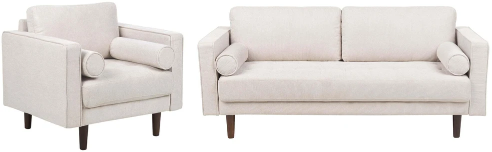 Sofa Beliani NURMO 4 vietų svetainės baldų komplektas, šviesiai smėlio spalvos