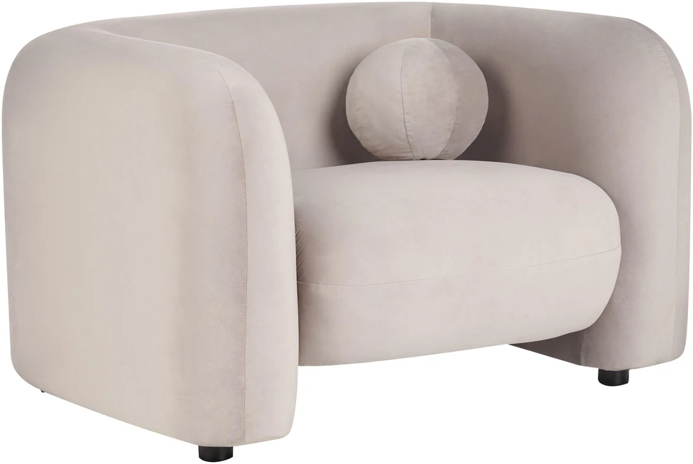 Sofa Beliani Poilsio baldų komplektas 4 asmenims LEIREN, veliūras, smėlio spalvos