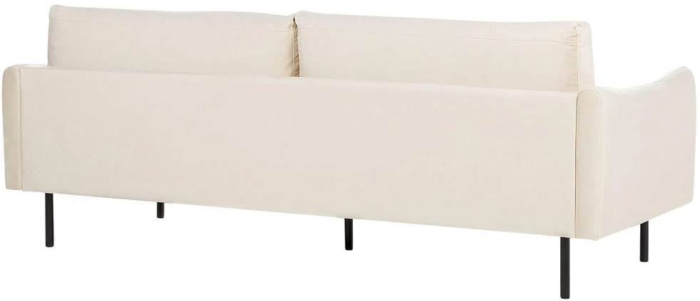 Sofa Beliani Poilsio baldų komplektas 4 asmenims VINTERBRO veliūrinis šviesiai smėlinis
