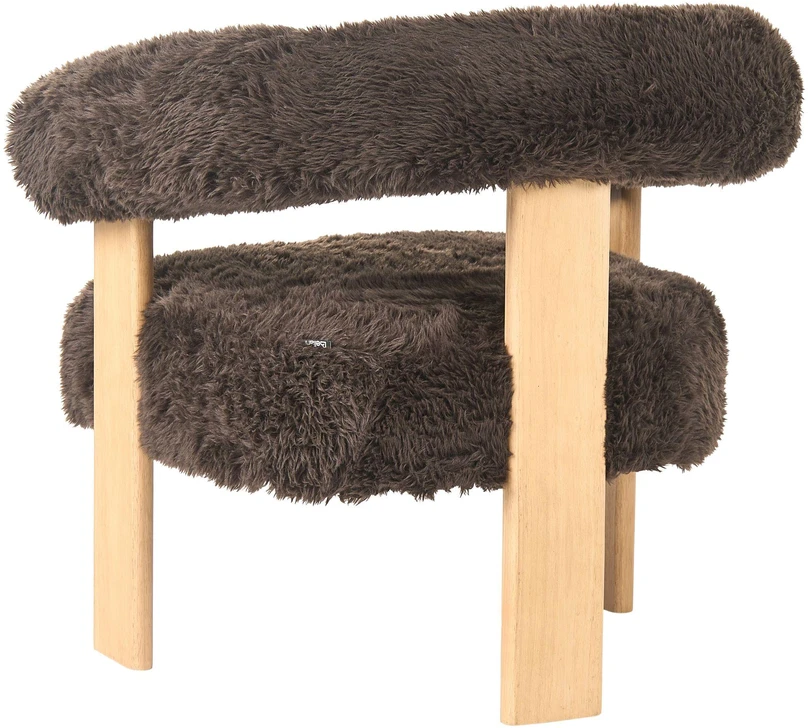 Sofa Beliani Poilsio baldų komplektas ILBRO dirbtinis kailis tamsiai rudas / šviesiai rudas