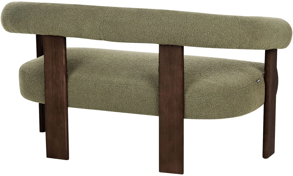 Sofa Beliani Poilsio baldų komplektas ILBRO Boucle žalias/tamsiai rudas