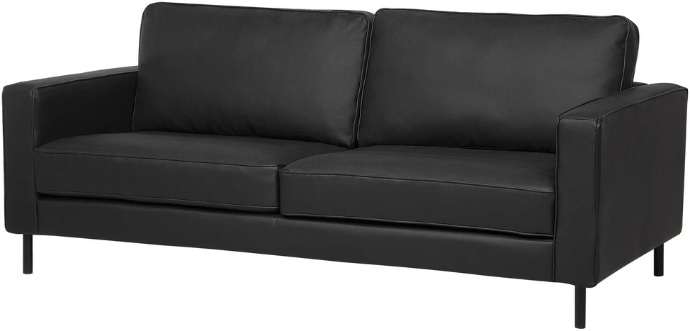 Sofa Beliani Poilsio komplektas 4 asmenims SAVALEN, natūrali oda, juodas