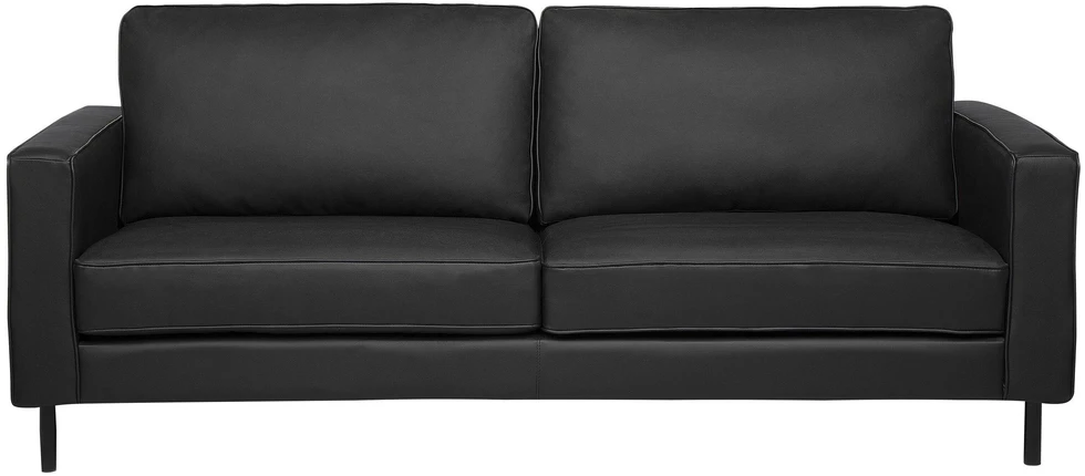 Sofa Beliani Poilsio komplektas 4 asmenims SAVALEN, natūrali oda, juodas