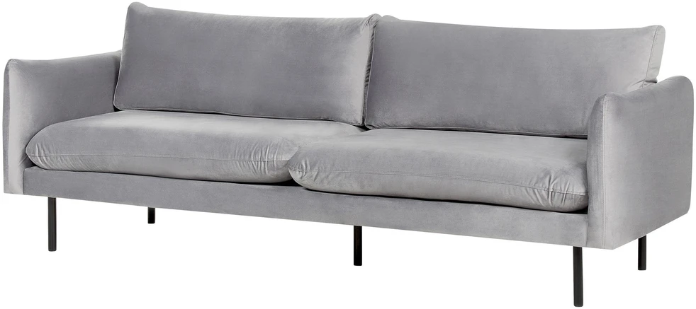 Sofa Beliani Poilsio komplektas 4 asmenims VINTERBRO, veliūras, pilkas