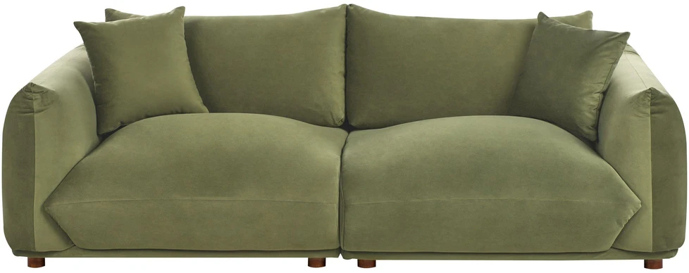 Sofa Beliani Poilsio komplektas 5 asmenims „LUVOS“, veliūrinis, žalias