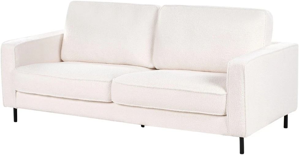 Sofa Beliani SAVALEN 4 vietų svetainės baldų komplektas, boucle audinys, balta spalva