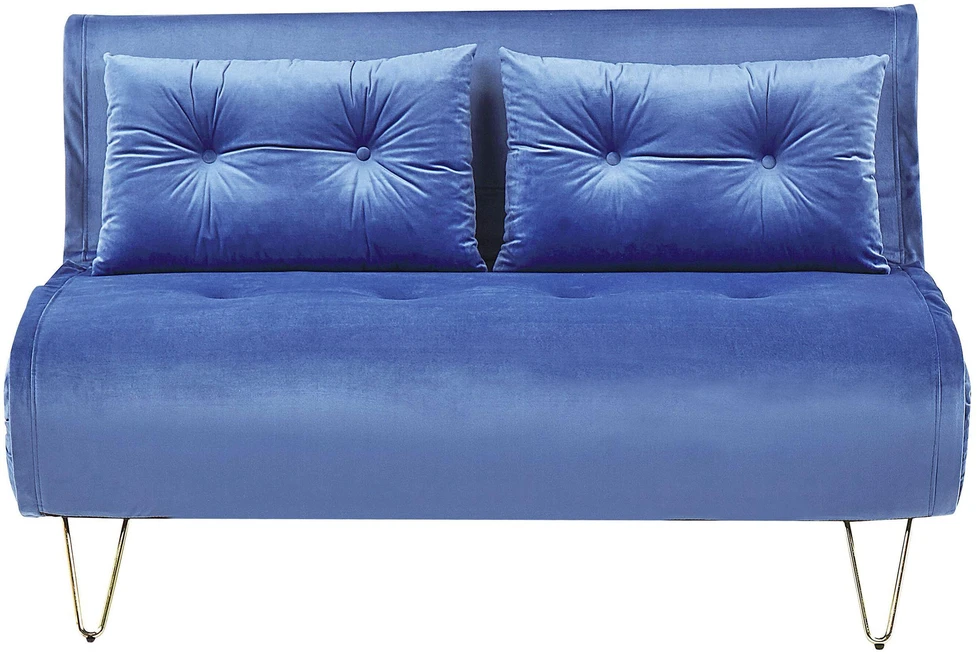 Sofa Beliani Sėdimųjų baldų komplektas VESTFOLD, veliūras, tamsiai mėlynas