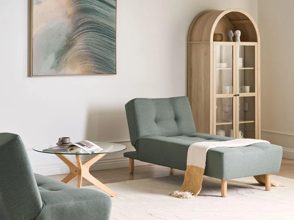 Sofa Beliani Šezlongas ALSTEN žalias