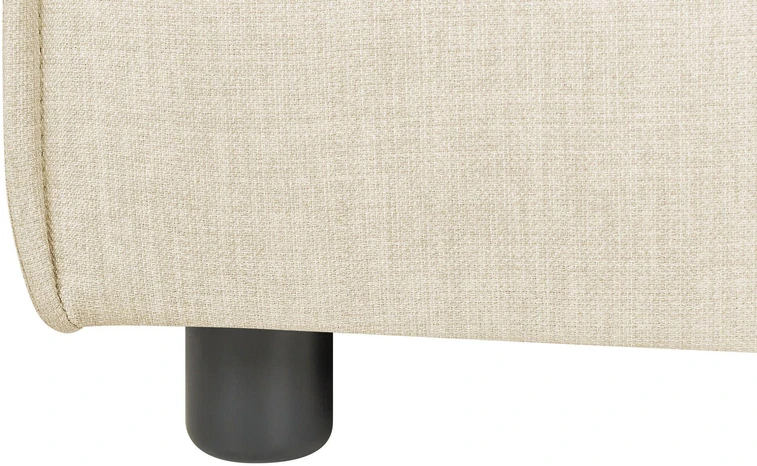 Sofa Beliani Šezlongas APRICA sintetinis linas smėlio spalvos