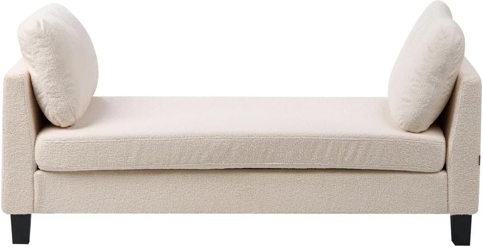 Sofa Beliani Šezlongas ARCHIANE kreminės baltos spalvos