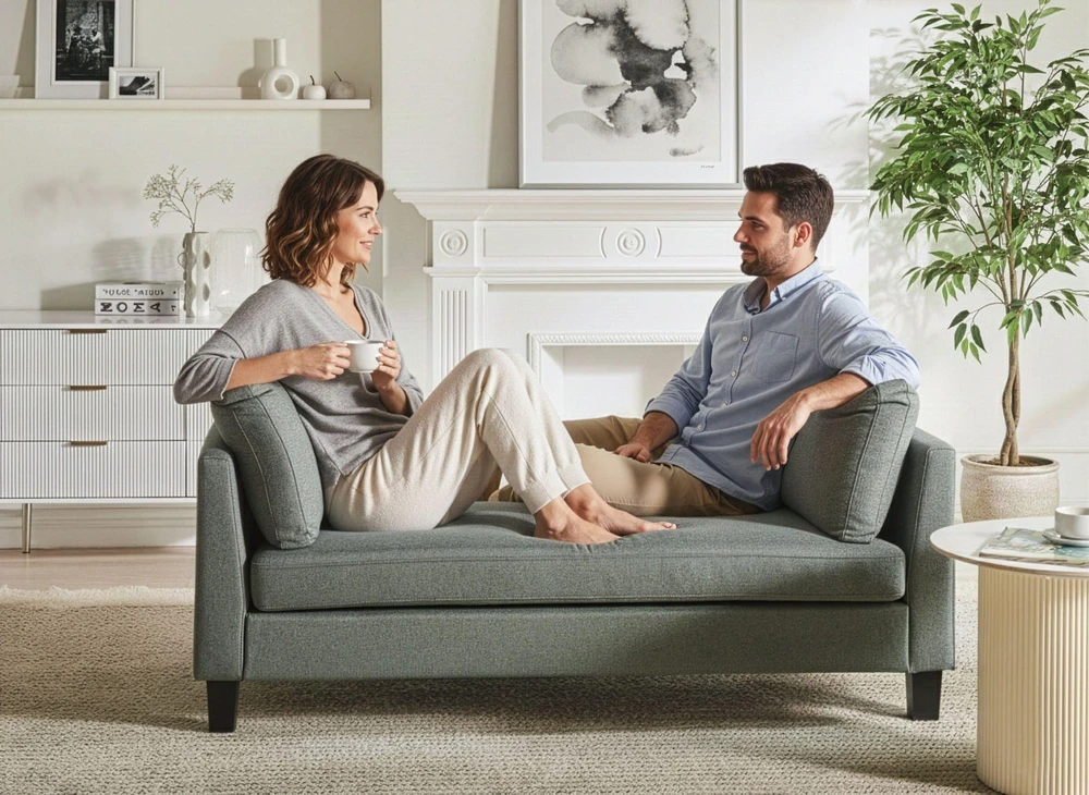 Sofa Beliani Šezlongas ARCHIANE Žalias