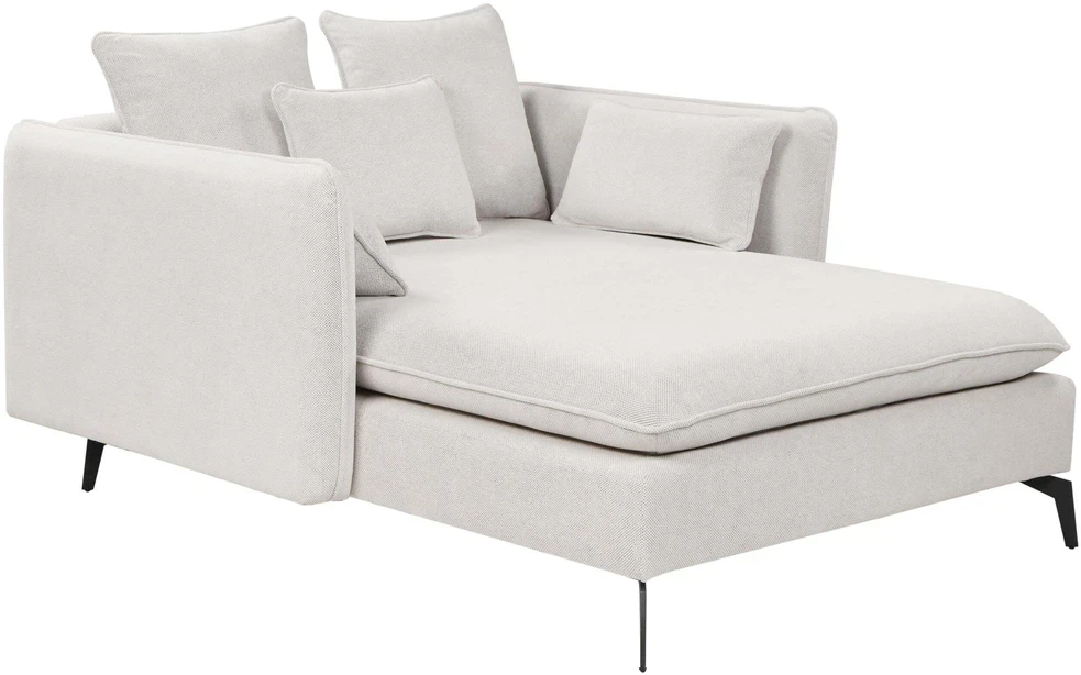Sofa Beliani Šezlongas CHARMES šviesiai smėlio spalvos
