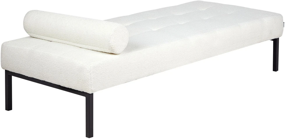 Sofa Beliani Šezlongas CHINON Boucle baltos spalvos