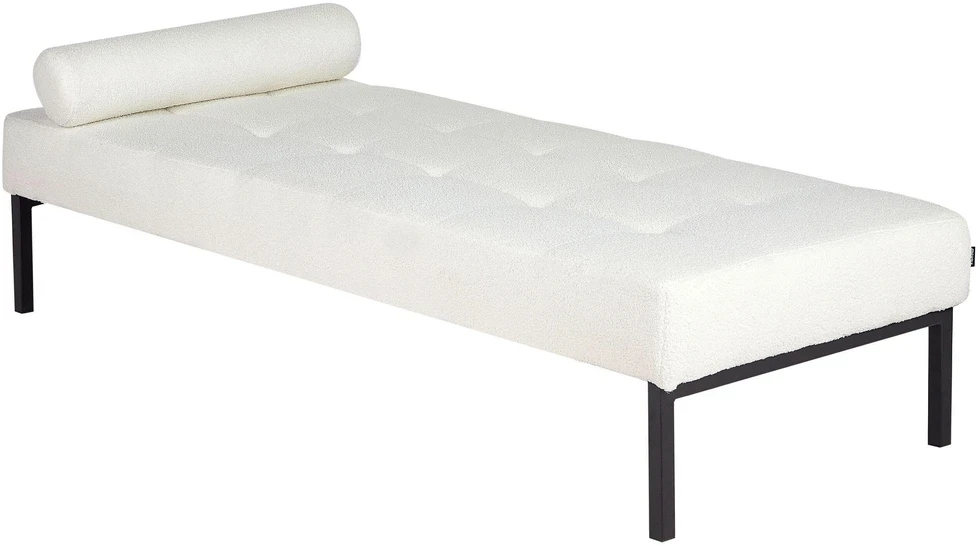 Sofa Beliani Šezlongas CHINON Boucle baltos spalvos