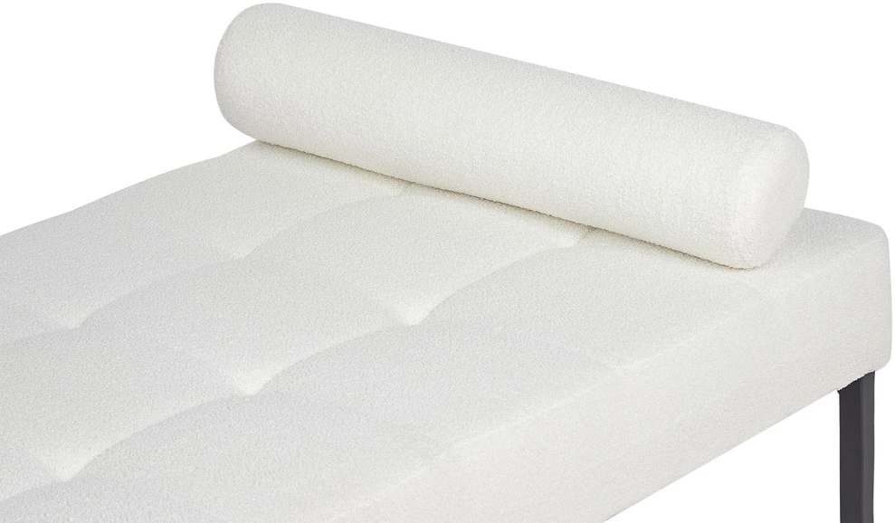 Sofa Beliani Šezlongas CHINON Boucle baltos spalvos