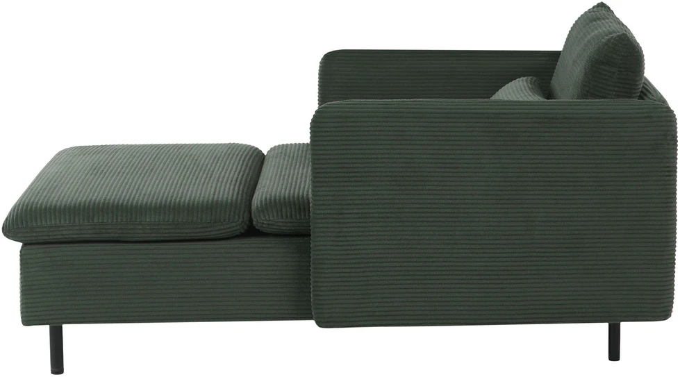 Sofa Beliani Šezlongas EGERIS aukštos kokybės velvetas, tamsiai žalias