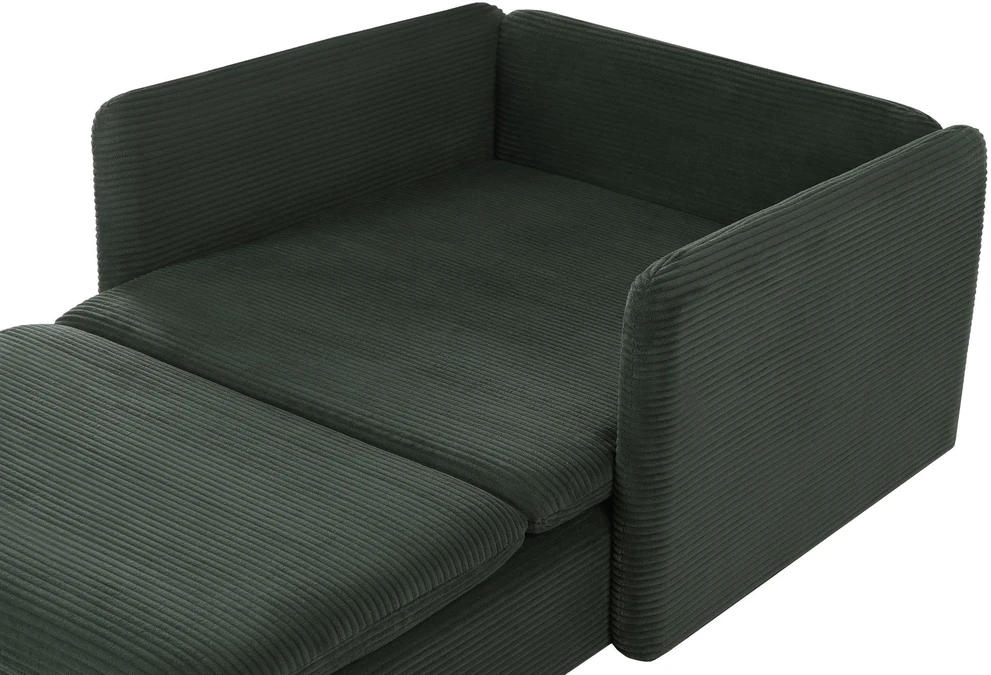 Sofa Beliani Šezlongas EGERIS aukštos kokybės velvetas, tamsiai žalias