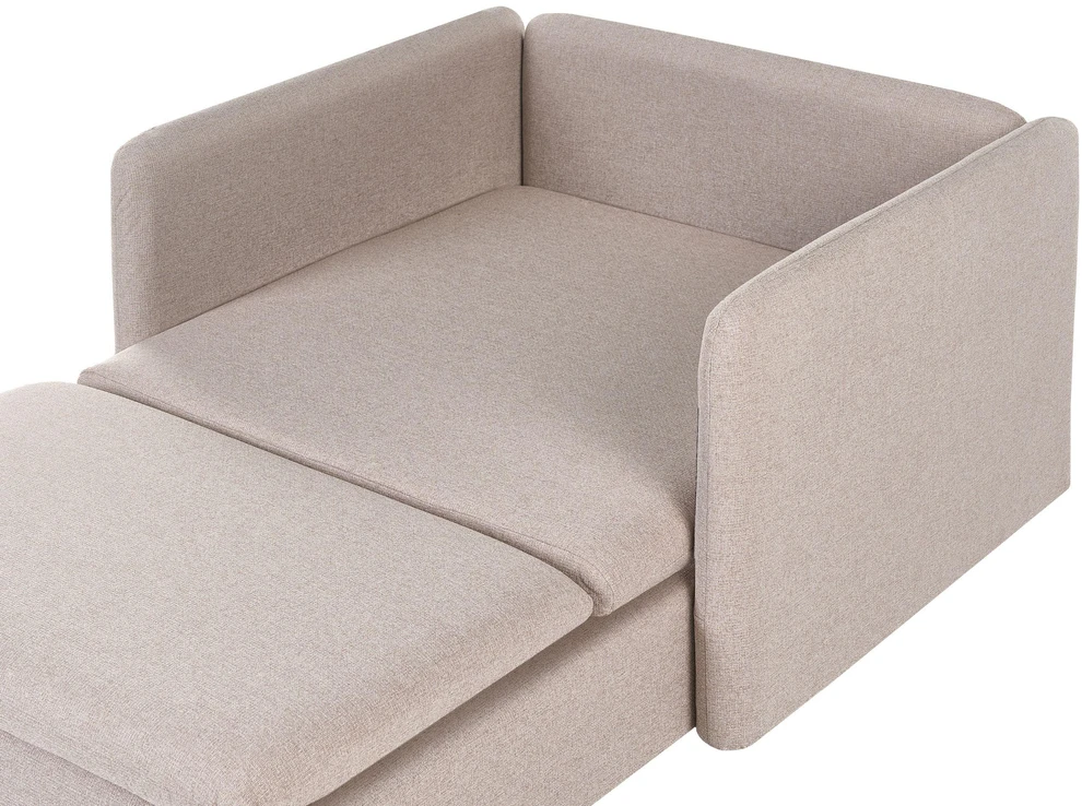 Sofa Beliani Šezlongas EGERIS, smėlio spalvos