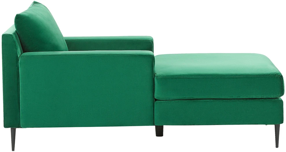 Sofa Beliani Šezlongas GUERET veliūrinis žalias