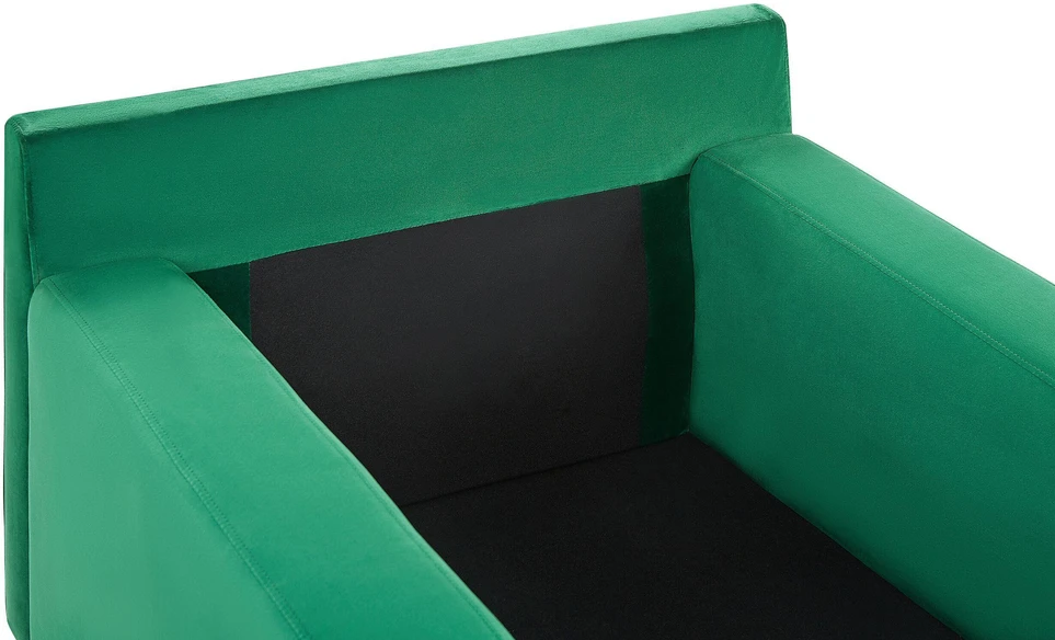Sofa Beliani Šezlongas GUERET veliūrinis žalias