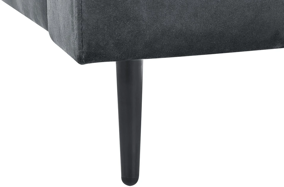 Sofa Beliani Šezlongas GUERET veliūrinis pilkas
