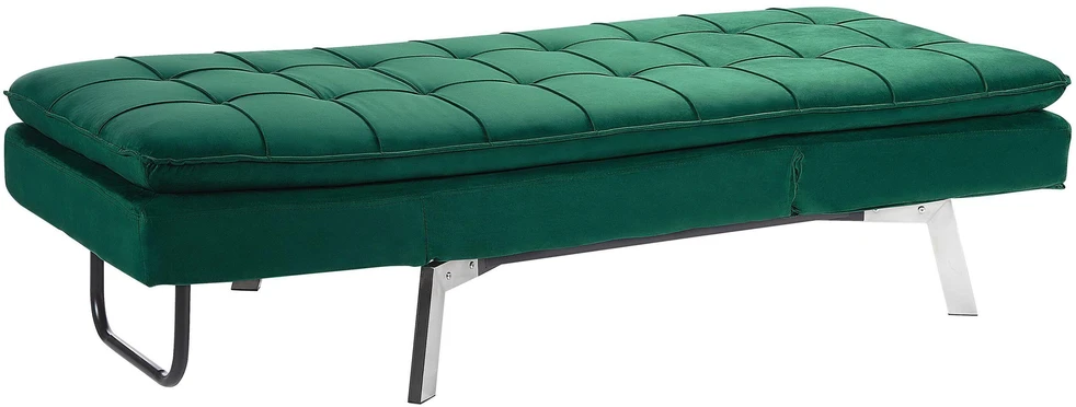 Sofa Beliani Šezlongas LOIRET smaragdinio aksomo