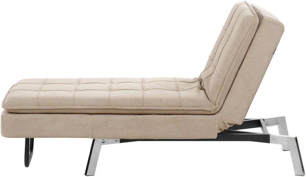Sofa Beliani Šezlongas LOIRET smėlio spalvos