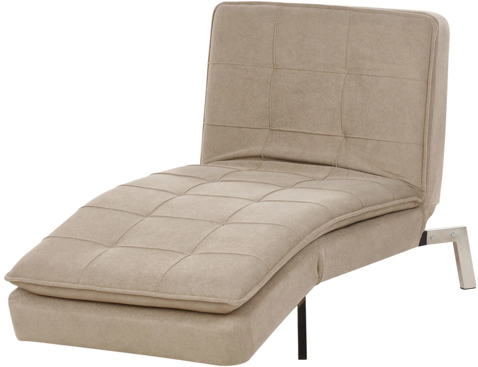 Sofa Beliani Šezlongas LOIRET smėlio spalvos