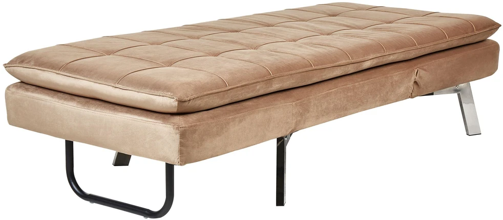Sofa Beliani Šezlongas LOIRET veliūras, šviesiai rudas