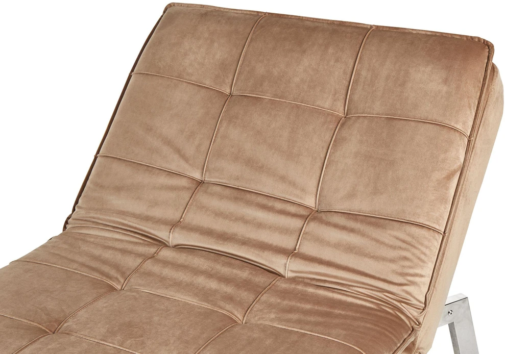 Sofa Beliani Šezlongas LOIRET veliūras, šviesiai rudas