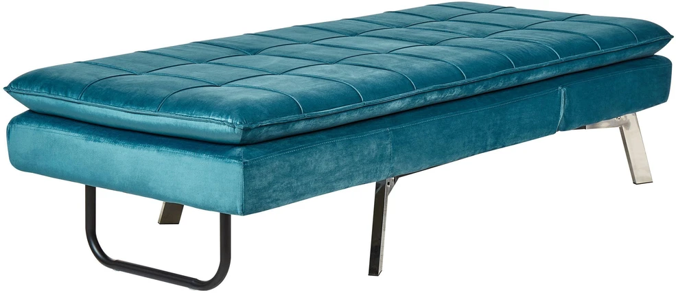Sofa Beliani Šezlongas LOIRET, veliūrinis, lazurito spalvos