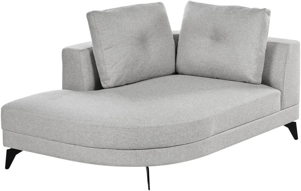 Sofa Beliani Šezlongas MARUM sintetinis linas pilkas