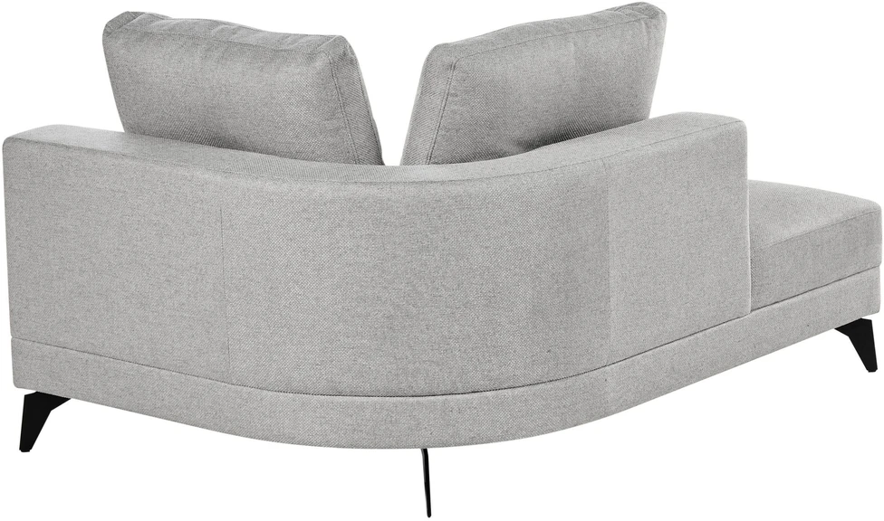 Sofa Beliani Šezlongas MARUM sintetinis linas pilkas