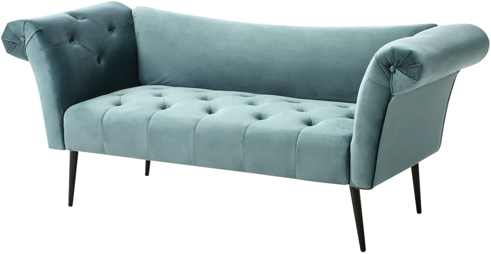Sofa Beliani Šezlongas NANTILLY veliūras lazūrinė