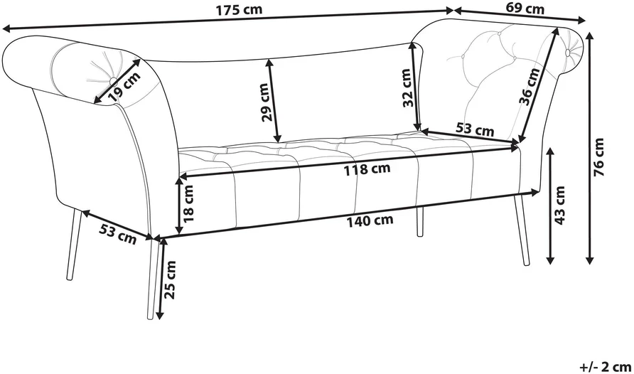 Sofa Beliani Šezlongas NANTILLY veliūras lazūrinė