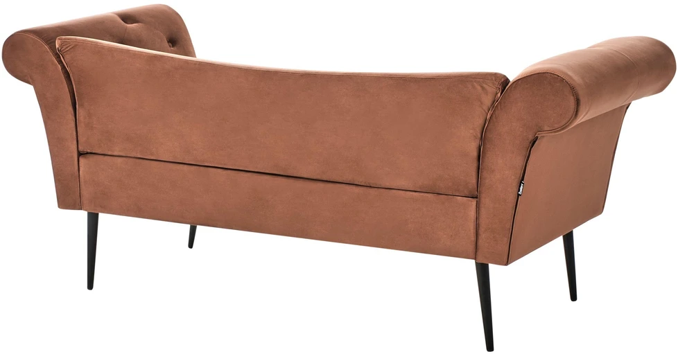 Sofa Beliani Šezlongas NANTILLY Velūras Auksinė ruda