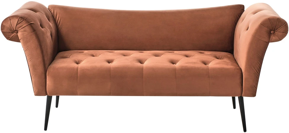 Sofa Beliani Šezlongas NANTILLY Velūras Auksinė ruda