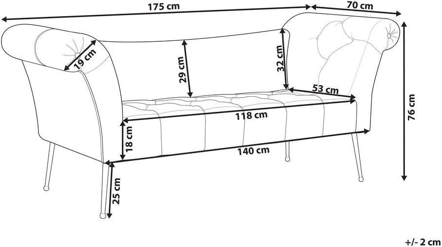 Sofa Beliani Šezlongas NANTILLY velvetinis rausvas