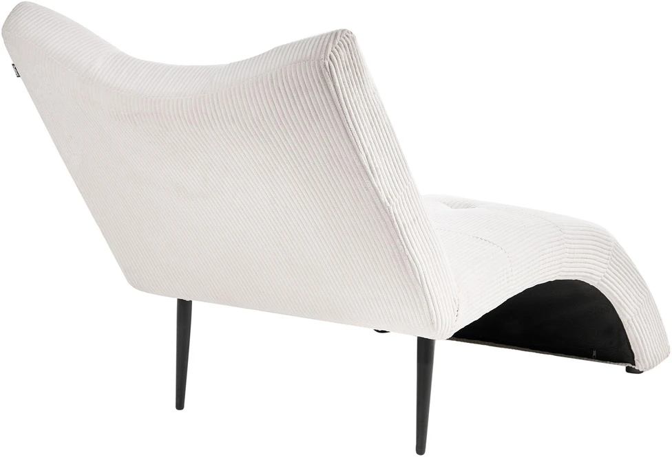 Sofa Beliani Šezlongas QUILLY velvetinis, kreminės spalvos