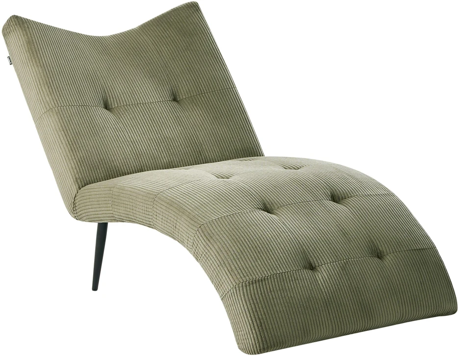 Sofa Beliani Šezlongas QUILLY velvetinis žalias