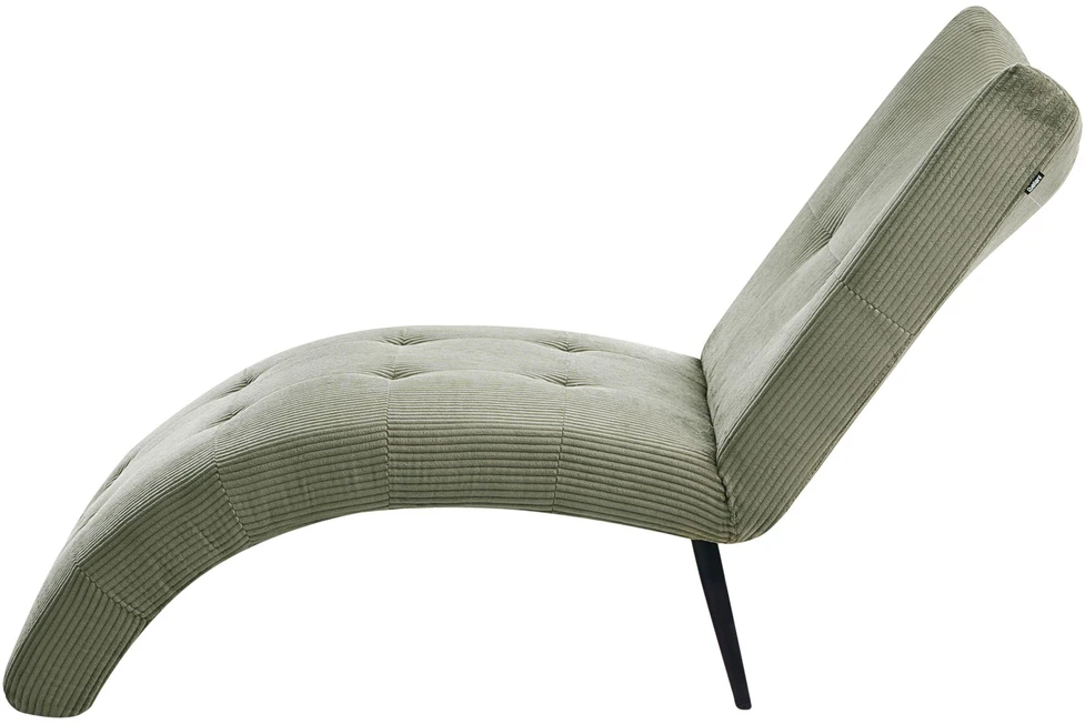 Sofa Beliani Šezlongas QUILLY velvetinis žalias