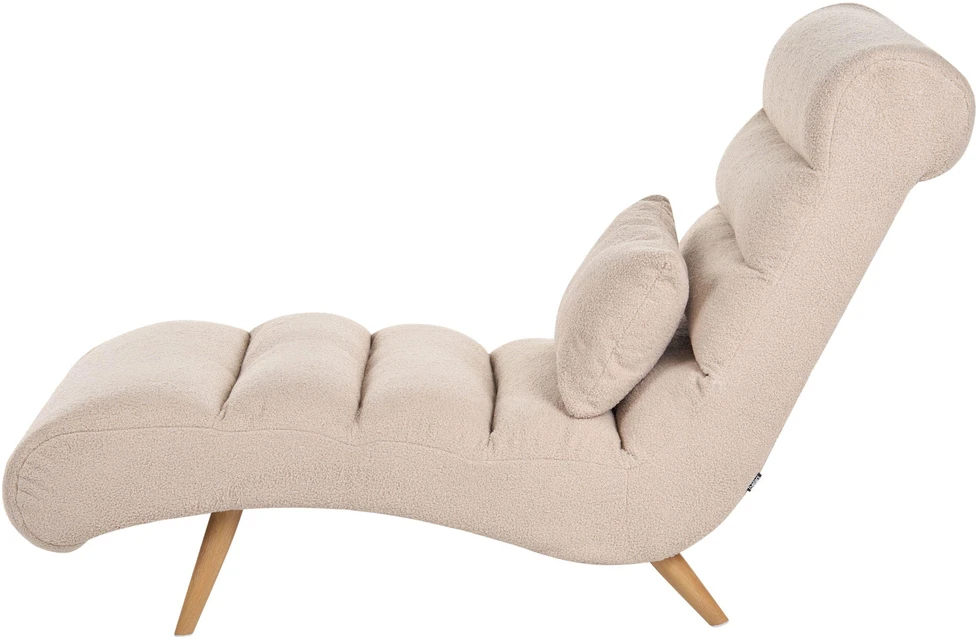 Sofa Beliani Šezlongas RIVES Boucle smėlio spalvos