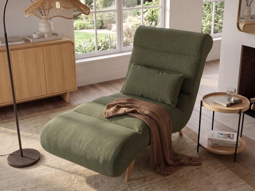 Sofa Beliani Šezlongas RIVES žalias