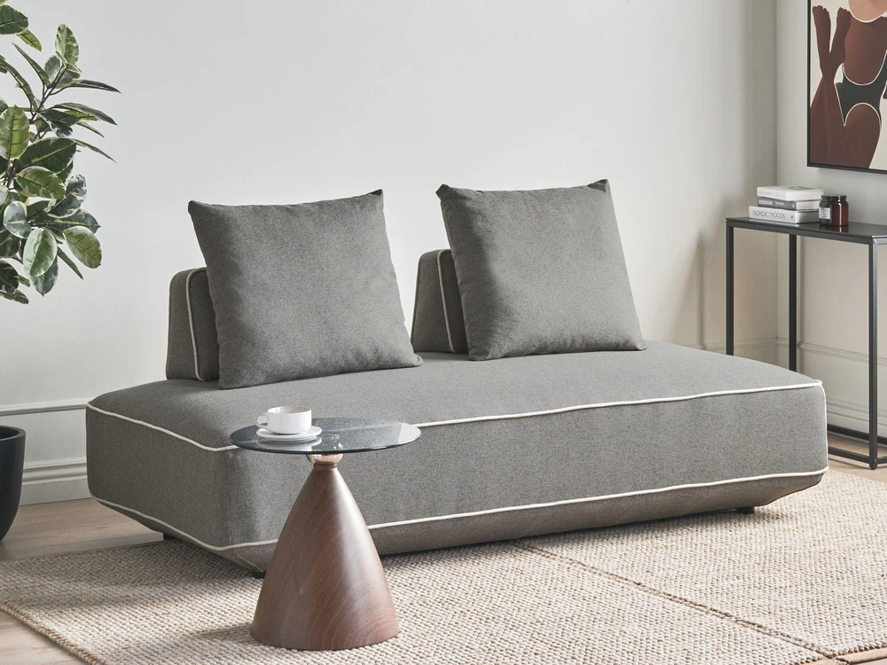 Sofa Beliani Šezlongas SEILLANS Pilkas