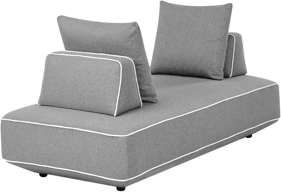 Sofa Beliani Šezlongas SEILLANS Pilkas