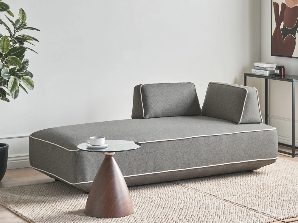 Sofa Beliani Šezlongas SEILLANS Pilkas