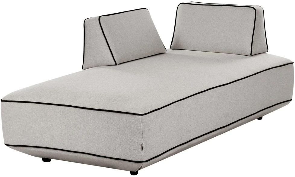 Sofa Beliani Šezlongas SEILLANS šviesiai pilkas