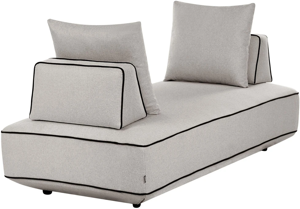 Sofa Beliani Šezlongas SEILLANS šviesiai pilkas